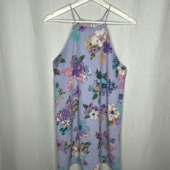 Everly Dresses & Skirts - Everly Purple Floral Halter‎ Dress